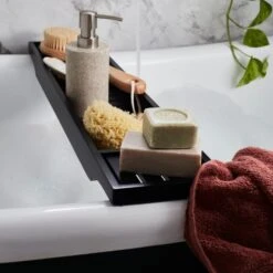 Black Bamboo Bath Rack -Simple Bathroom 30730772 alt07