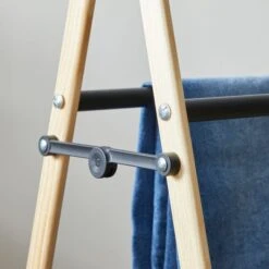 Dunelm Ladder Bamboo Matt Black Indoor Airer -Simple Bathroom 30734920 alt03