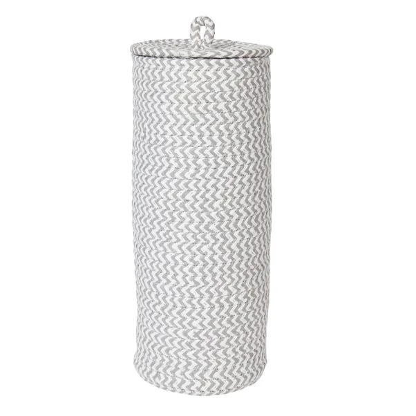 Dunelm Paper Grey Woven Toilet Roll Storage 4 Dunelm Paper Grey Woven Toilet Roll Storage - Image 2