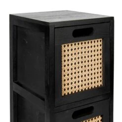 Dunelm French Cane Black 2 Drawer Unit -Simple Bathroom 30747344 alt04