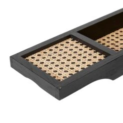 Dunelm French Cane Black Bath Rack -Simple Bathroom 30747347 alt03