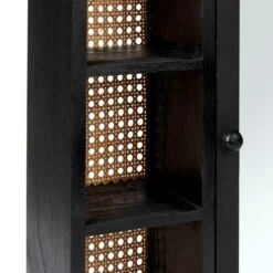 Dunelm French Cane Black Mirror Cabinet -Simple Bathroom 30747349 alt03