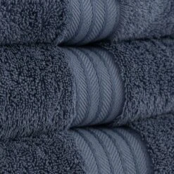 Dunelm Folkstone Blue Egyptian Cotton Towel -Simple Bathroom 30747432 alt04