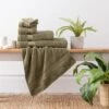 Dunelm Olive Green Egyptian Cotton Towel -Simple Bathroom 30747444