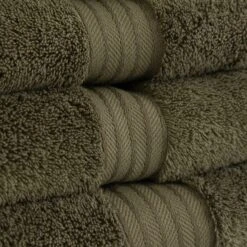 Dunelm Olive Green Egyptian Cotton Towel -Simple Bathroom 30747444 alt02