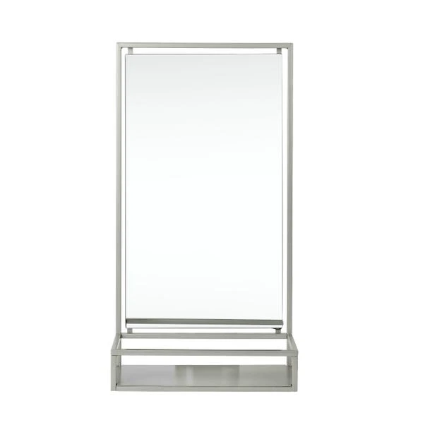 Dunelm London Brushed Chrome Effect Wall Mirror, 34x64cm 5 Dunelm London Brushed Chrome Effect Wall Mirror, 34x64cm - Image 3