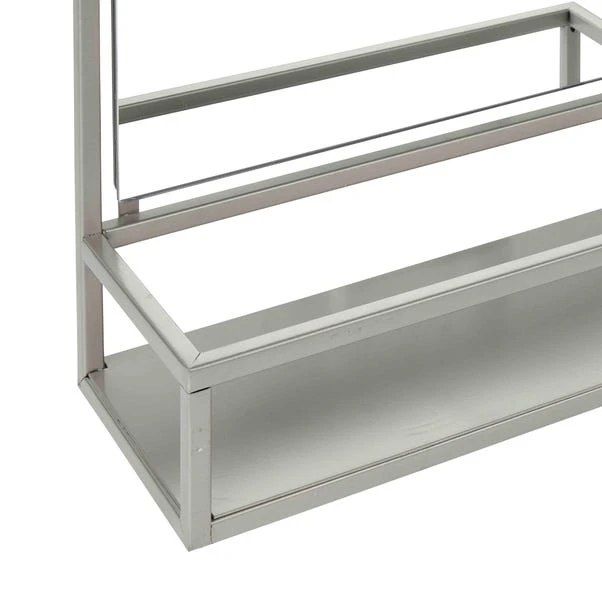 Dunelm London Brushed Chrome Effect Wall Mirror, 34x64cm 6 Dunelm London Brushed Chrome Effect Wall Mirror, 34x64cm - Image 4