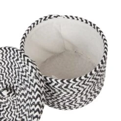 Dunelm Set Of 2 Paper Black Woven Storage Baskets -Simple Bathroom 30748494 alt03