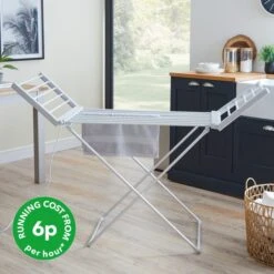 Dunelm Heated Airer With Wings