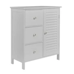 Dunelm Nautical Grey 3 Drawer Console Unit -Simple Bathroom 30764881 alt02