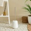 Dunelm Ceramic Ribbed White Toilet Brush -Simple Bathroom 30764985