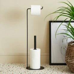 Dunelm Curves Black Toilet Butler