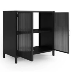 Dunelm Stannis Reeded Glass Under Sink Unit -Simple Bathroom 30765707 alt04