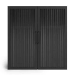 Dunelm Stannis Reeded Glass Double Door Wall Cabinet -Simple Bathroom 30765709 alt02