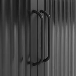 Dunelm Stannis Reeded Glass Double Door Wall Cabinet -Simple Bathroom 30765709 alt05