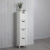 Dunelm Rimini White 4 Drawer Unit -Simple Bathroom 30765731