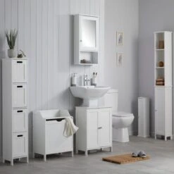 Dunelm Rimini White 4 Drawer Unit -Simple Bathroom 30765731 alt01