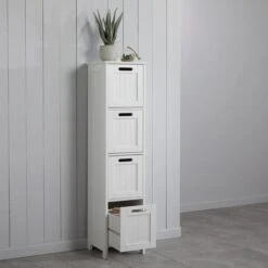Dunelm Rimini White 4 Drawer Unit -Simple Bathroom 30765731 alt02