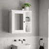 Dunelm Lynton White Compact Bathroom Wall Cabinet