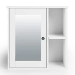 Dunelm Lynton White Compact Bathroom Wall Cabinet -Simple Bathroom 30765922 alt02