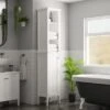 Dunelm Lynton White Compact Bathroom Tall Unit -Simple Bathroom 30765926