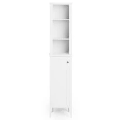Dunelm Lynton White Compact Bathroom Tall Unit -Simple Bathroom 30765926 alt02