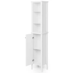 Dunelm Lynton White Compact Bathroom Tall Unit -Simple Bathroom 30765926 alt04