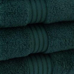 Dunelm Bottle Green Egyptian Cotton Towel -Simple Bathroom 30766361 alt02