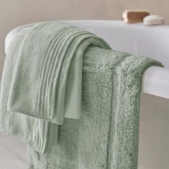 Dorma Sumptuously Soft Grey Green Bath Mat -Simple Bathroom 30766503 alt02