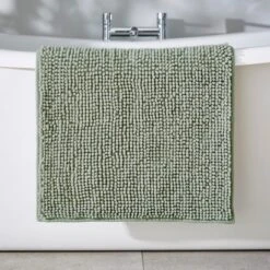 Dunelm Sage Mini Bobble Bath Mat