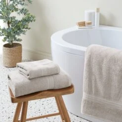 Dunelm So Soft Silver Towel