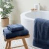 Dunelm So Soft Navy Towel -Simple Bathroom 30779436