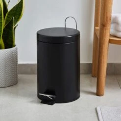 Dunelm Black 3 Litre Bathroom Bin