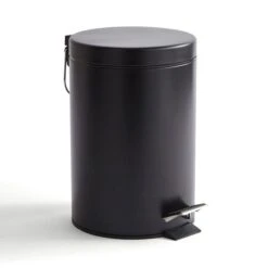 Dunelm Black 3 Litre Bathroom Bin -Simple Bathroom 30794119 alt03