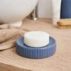Dunelm Ceramic Ribbed Soap Dish -Simple Bathroom 30797521