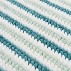 Dunelm Kingfisher And Mint Stripe Bath Mat -Simple Bathroom 30799599 alt04