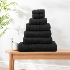 Dunelm Ultimate Towel Black