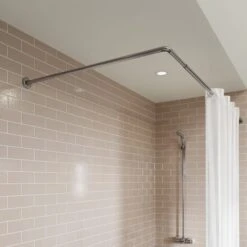 Croydex L-Shaped Extendable Shower Rail -Simple Bathroom 30814781 alt04