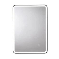 Croydex Henderson Framed Rectangle LED Mirror, Black 50x70cm -Simple Bathroom 30814844 alt02