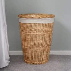JVL Acacia Willow Round Laundry Basket