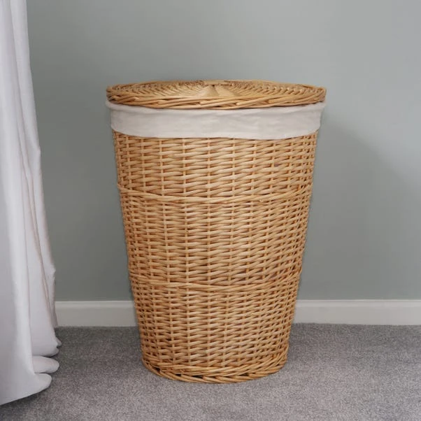 JVL Acacia Willow Round Laundry Basket 3 JVL Acacia Willow Round Laundry Basket