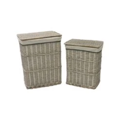 JVL Arianna Willow Set Of 4 Laundry Baskets & Bins -Simple Bathroom 30824612 alt04