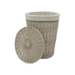 JVL Arianna Willow Round Laundry Basket -Simple Bathroom 30824615 alt02