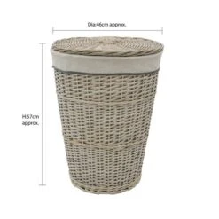 JVL Arianna Willow Round Laundry Basket -Simple Bathroom 30824615 alt05