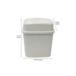 JVL Loop Plastic Push Top Bin 10L -Simple Bathroom 30824628 alt04